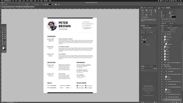 Adobe Photoshop | Resume CV | How To Edit