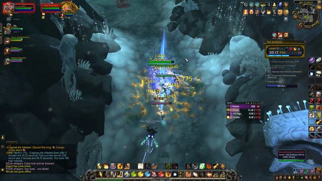 The Underrot Mythic +15 Score +2 FORTIFIED BURSTING VOLCANIC AWAKENED Prot Paladin