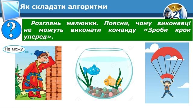 Інформатика 2 клас.  Правила складання алгоритму