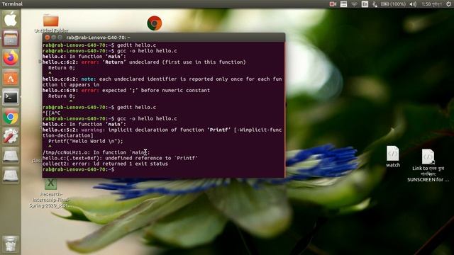 Write First Code In C