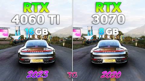 RTX 3070 8GB Vs RTX 4060 Ti 16GB  тест в 8 играх 1080 DLSS 3.0