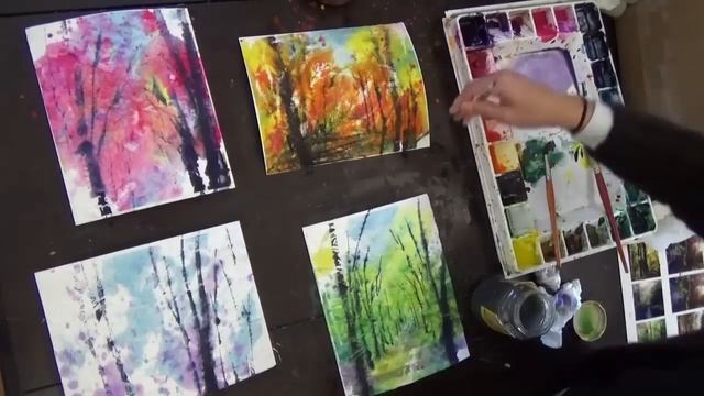 Batik Style Painting Demo:  24 Studies