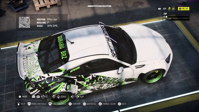 Need For Speed Heat Car Customization Subaru BRZ Vinyl Wrap Build