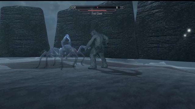 SKYRIM ARENA: Primaries! Frostbite Giant Spider VS Frost Giant