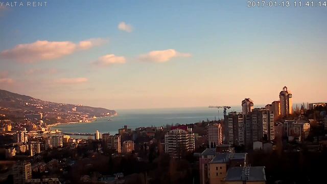 Онлайн Камера - Ялта, Крым. День 2017-01-13 за 7 минут