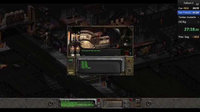 FORMER WORLD RECORD Fallout 2 Sr Jinxed + 1 Luck Ironman [00:55:17.57] RTA