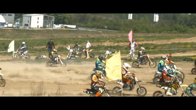 1 этап Чемпионата PitbikeRussia 2016. Гонки на питбайках. Мини мотокросс. Slowmotion