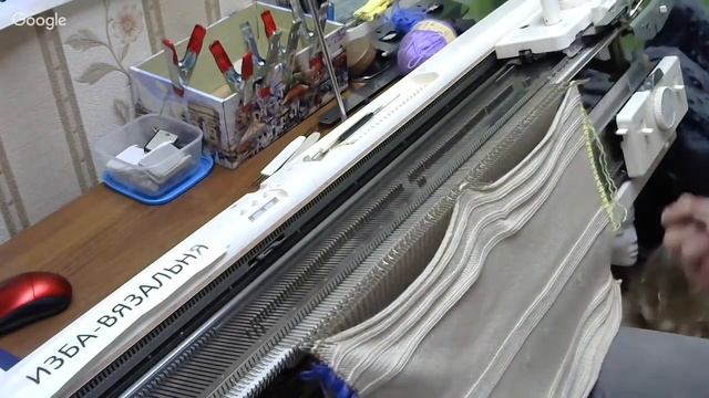 Двойная бесшовная шапка на машине✅Двухфонтурное вязание шапочки с подгибом, резинкой