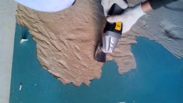 удаление краски универсальной вибрационной машинкой