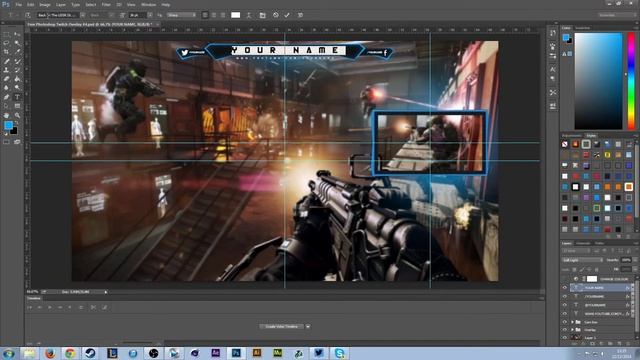 Free Graphics: Photoshop Twitch Video Overlay Template #4 With Tutorial @YLLiBzify