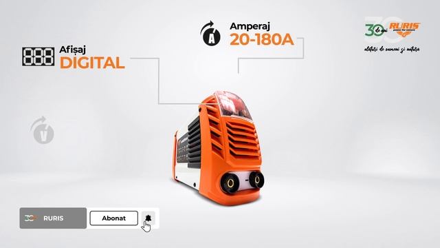 Aparat sudura RURIS AS180MMA | sudura de tip MMA cu electrozi inveliti