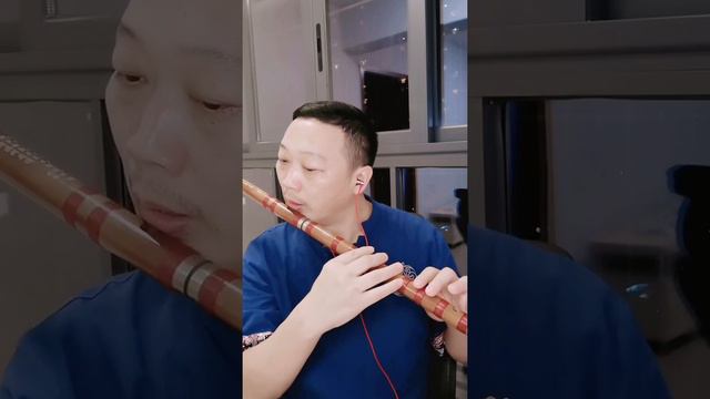 Bass B Flat Key Dizi Flute Practice《问佛 Wen Fu》竹笛大降B调练习 @Dan Tang