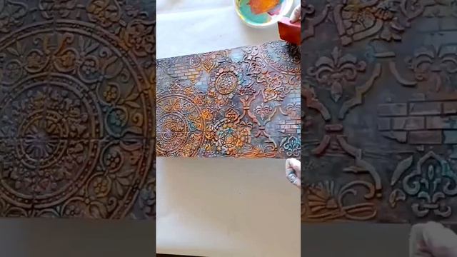 Фактурная паста + трафарет + чернила=волшебство
