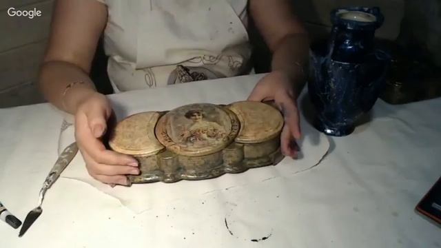 Наталья Каримова Каменная синяя ваза