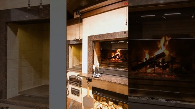 Беседка с барбекю комплексом и баней. Срок строительства барбекю с облицовкой 6-8 недель. #shots