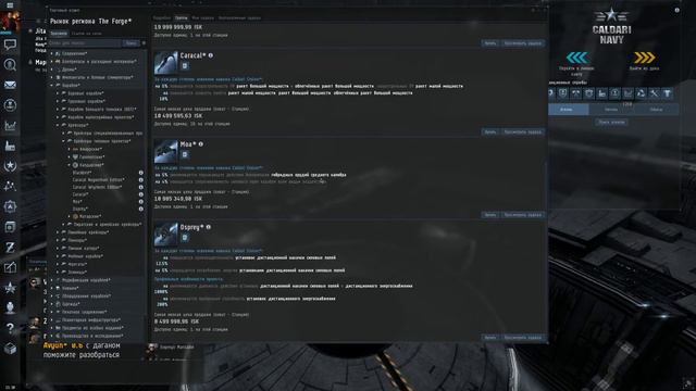 Eve Online - Обзор кораблей Caldari