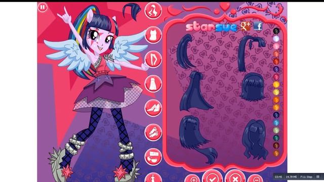 Игра Девушки Эквестрии: Сансет Шиммер - Стиль в духе школы онлайн