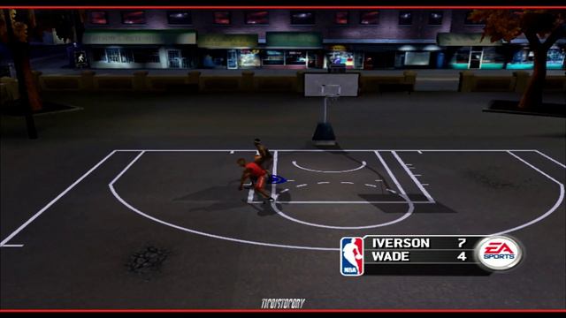 NBA LIVE 2004 - XB -1080p HD 60fps  2014 Blacktop Gameplay  Wade vs Iverson Street Ball!