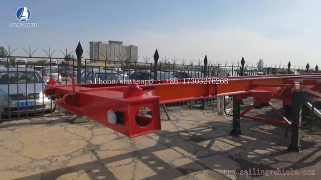 Skeleton type container transport semi-trailer