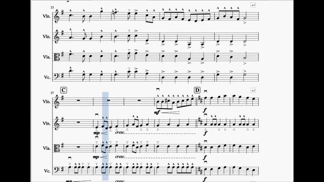 Ode To Joy For String Quartet - Click Track