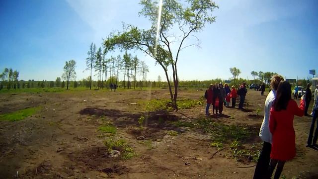 2013-05-24. Омск. Птичья гавань. Закладка Юбилейной аллеи