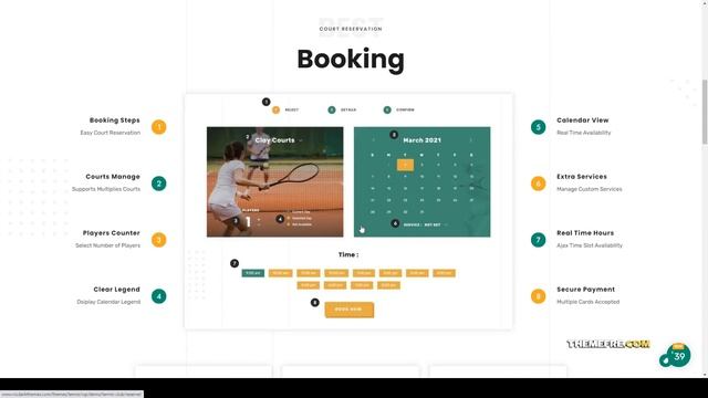 Spyn - Tennis Club WordPress Theme Sport Booking Ping Pong Minori