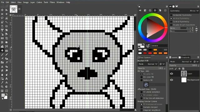 Cara Membuat Symmetry Pixel Art Di GIMP