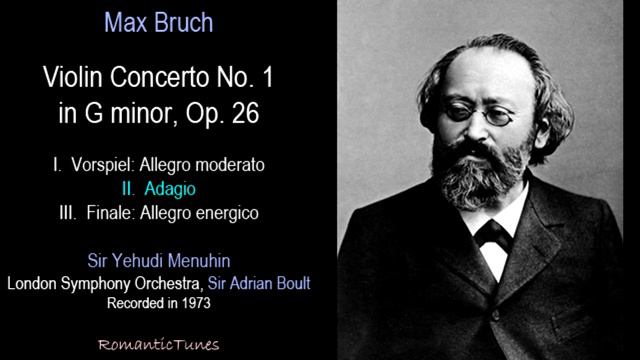 Bruch Violin Concerto No. 1 In G Minor, Op. 26; Menuhin, London SO, Boult