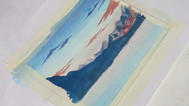 Beautiful Mountains Landscape Scenery ?️ | Gouache Painting ?