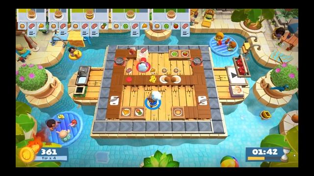 Overcooked 2 - Surf 'n' Turf - Stage 2-3 (Walkthrough)