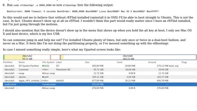 Ubuntu: Macbook Pro Retina (Early 2015) Does Not Recognize Ubuntu Partition As Bootable