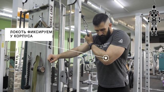 Разгибание руки в блоке