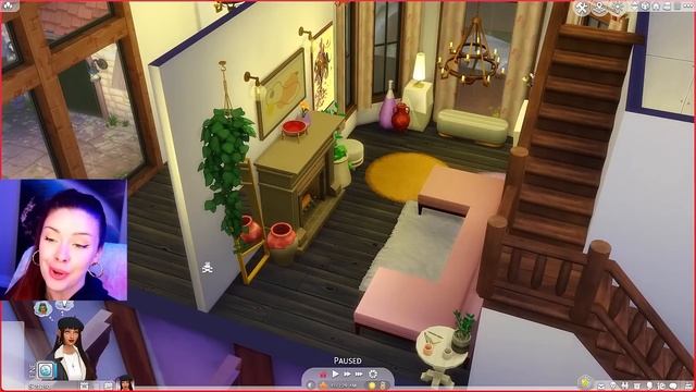 My Sim Decides Her Own Build By PAINTING In The Sims 4