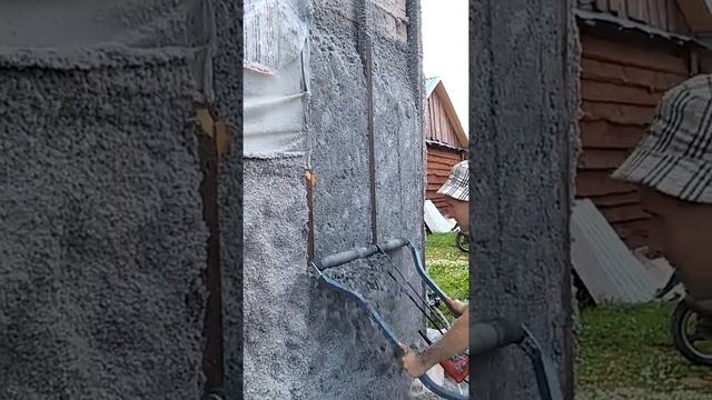 Эковата  Влажное нанесение  выравнивание