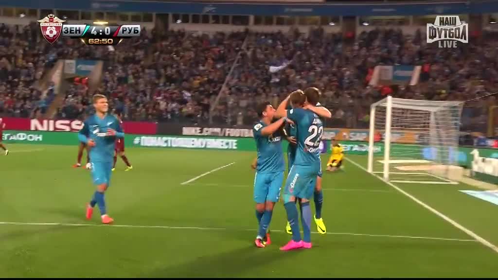 Зенит - Рубин, Дзюба, Гол, 4-0