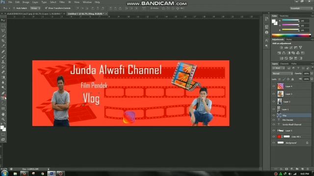 Cara Edit Foto Sampul Youtube Menggunakan Photoshop  - TUTORIAL PHOTOSHOP #3