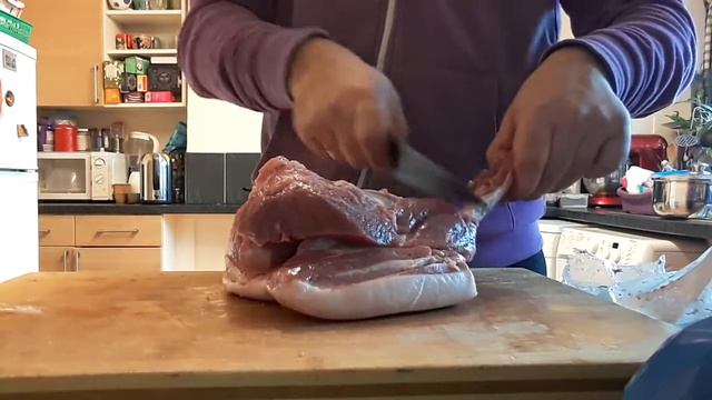 Нож из ножниц по мясу