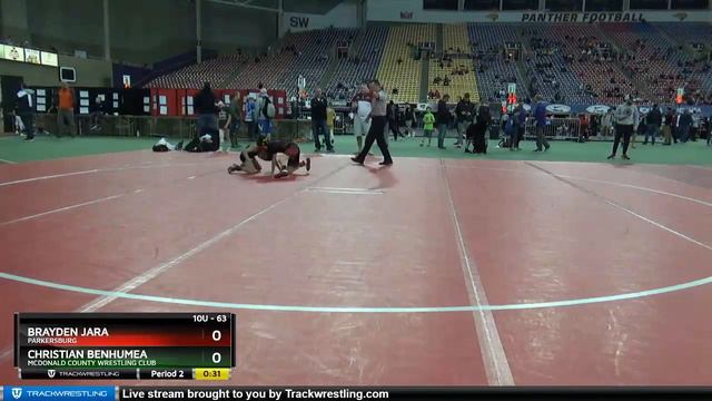 10U 63 CHRISTIAN BENHUMEA McDonald County Wrestling Club Vs Brayden Jara Parkersburg