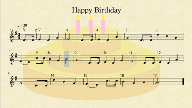 Happy Birthday ♩=20