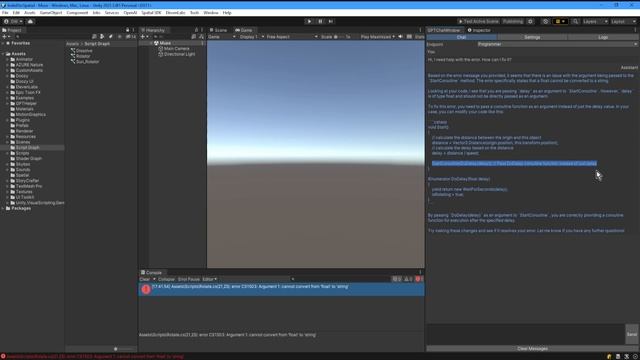 Chat GPT In The Unity Editor