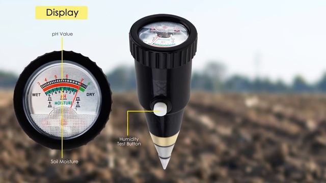 ZD-05 Waterproof 2in1 Dual Soil pH Level Moisture Meter