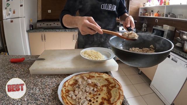 Making Chicken Pancakes | The Most Famous Turkish Food | Street Turkey Food