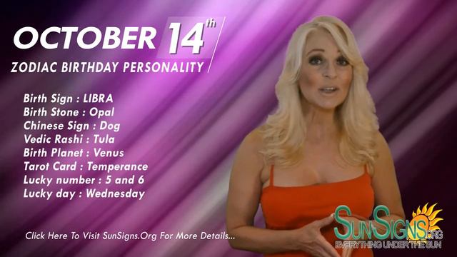 October 14th Zodiac Horoscope Birthday Personality - Libra - Part 2