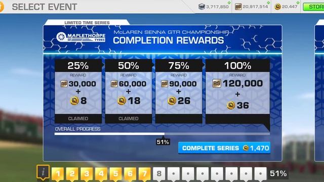 McLaren Senna GTR Championship Tier 8 (PR 89.4) • 50% Complete