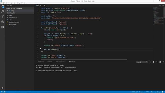 Discord Bot JavaScript: Adding CMD Folder - Episode 4