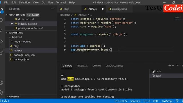 MEAN Stack Project From Scratch, Discussion Forum Project In Angular 12, Setup Nodemon And CORS