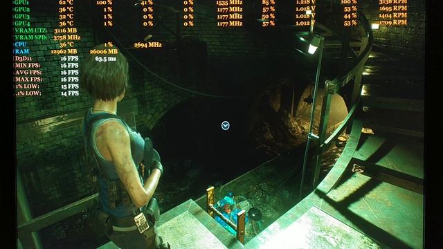 RE3 REMAKE - GTX 970 - Static Testing(2 Mins) - Downtown/Sewer Area - 1 Gpu @ 4k + 130% IQ