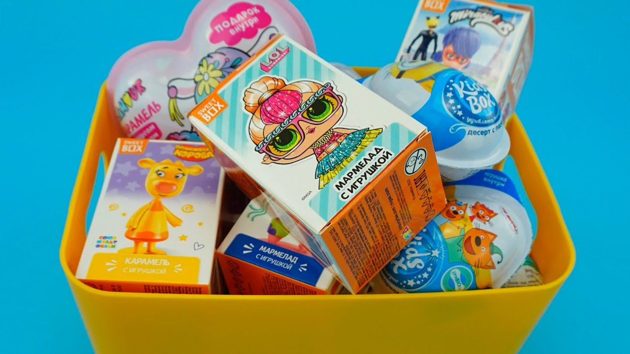 Сюрпризы и игрушки из мультиков Три кота, оранжевая корова, лол