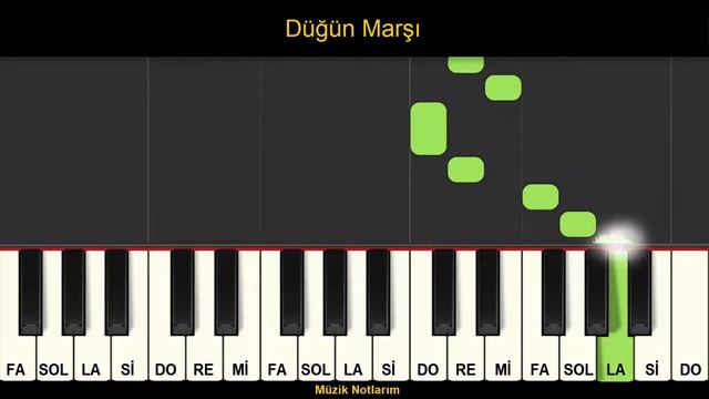 Düğün Marşı Melodika Org Notaları