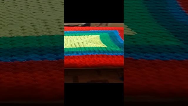 Довязала плед-одеяло!